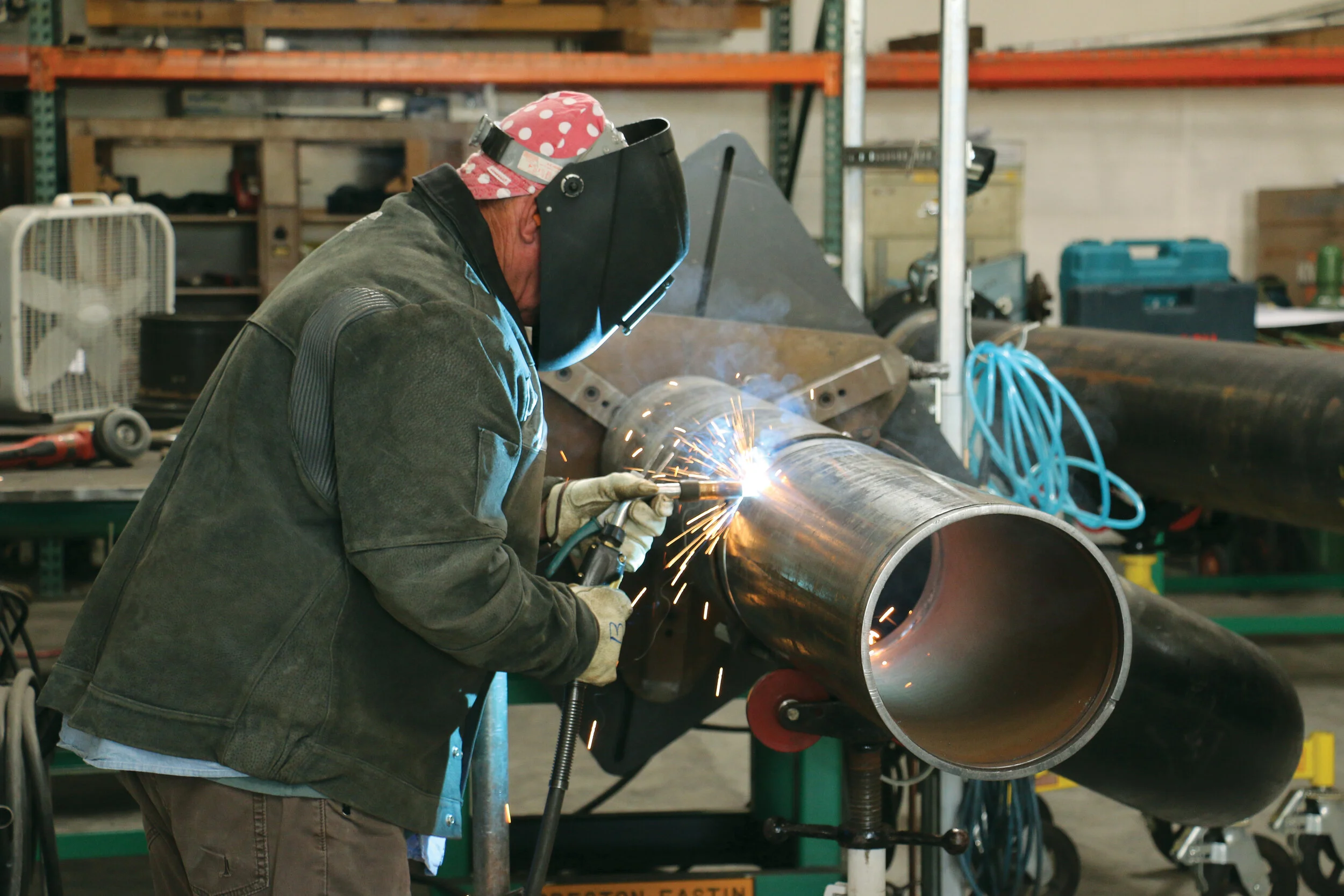 Master mechanical technician at work