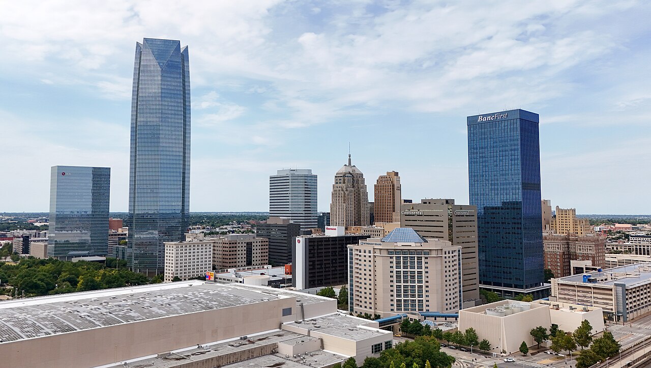 Downtown Oklahoma City skyline and commercial district